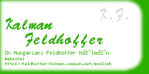 kalman feldhoffer business card